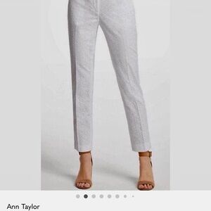 Ann Taylor Women's Textured White Eyelet Cropped Pants